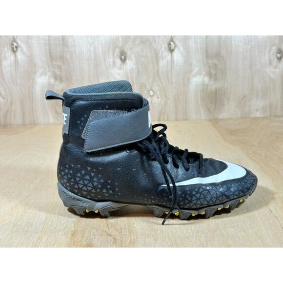 Nike Force Savage Shark Football Cleats Black White Nike Symbol Size 8.5 Mens - Picture 2 of 9